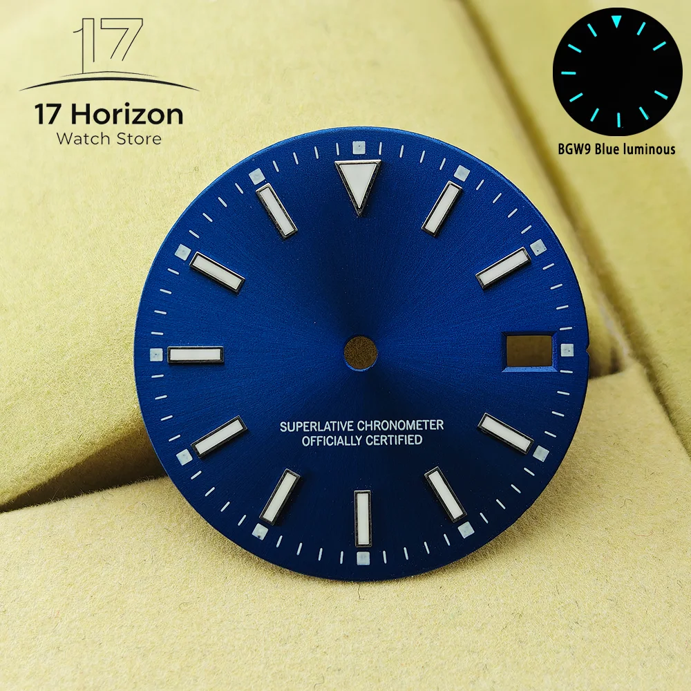 Luminous Multicolor Blue-Green Watch Dial - Men's Accessory