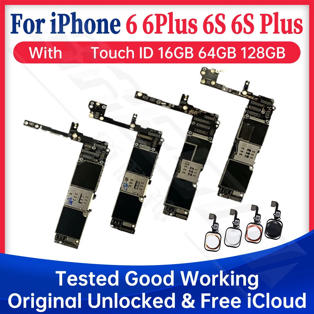 Iphone 6s Plus Motherboard Touch Id | Iphone 6 Plus Motherboard Unlocked - Iphone  6s - Aliexpress