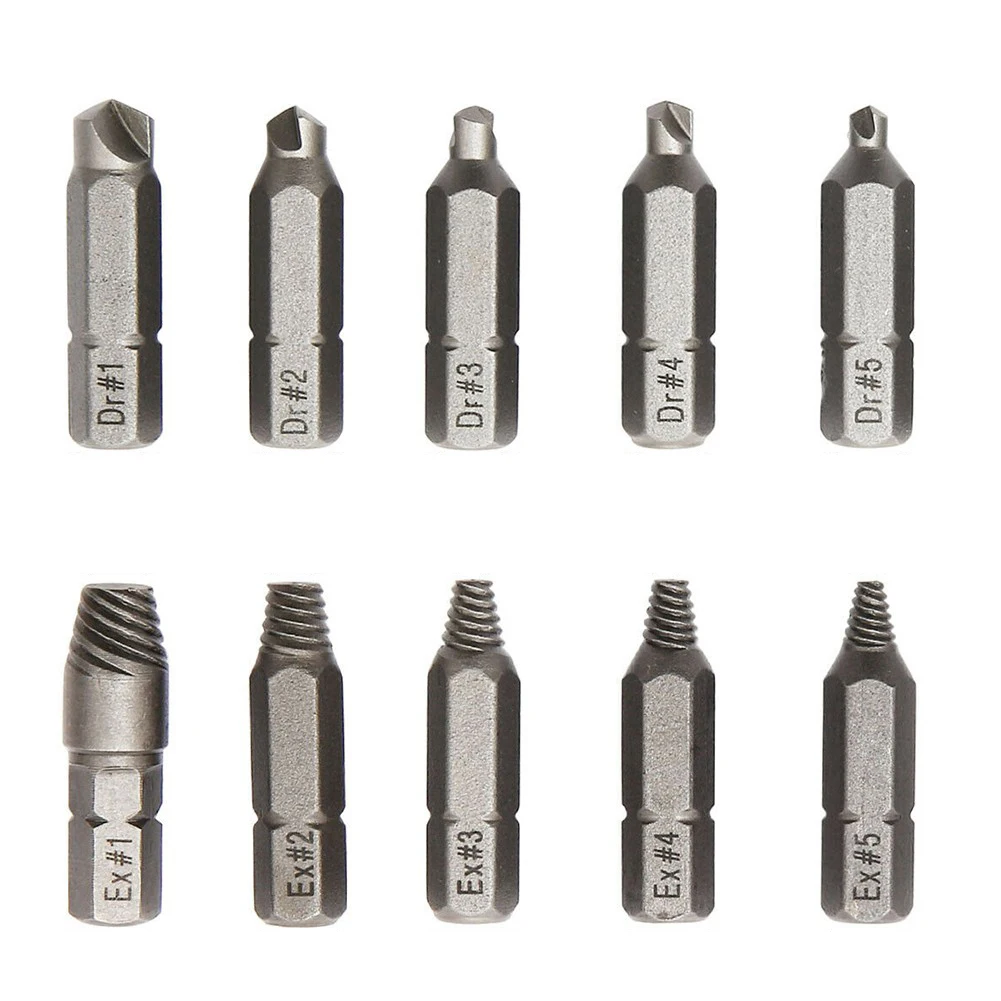 

1set Broken Head Screw Extractor Drill Bit 4/6.35mm Shank Screw Tap Remove Tool Broken Head Screw Extractor Drill Bit