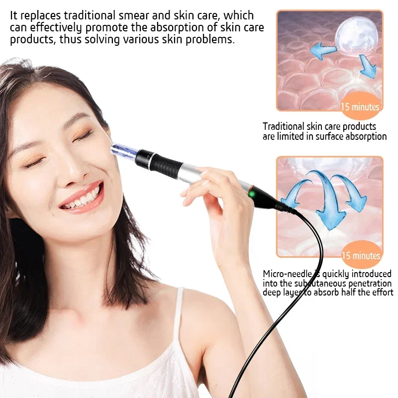 Microneedle Therapy System 10PCS Microneedle Therapy System with 12/36/42 Nano 3D Microneedling Cartridges Bayonet Pen for Facial Derma Needling Skin Care