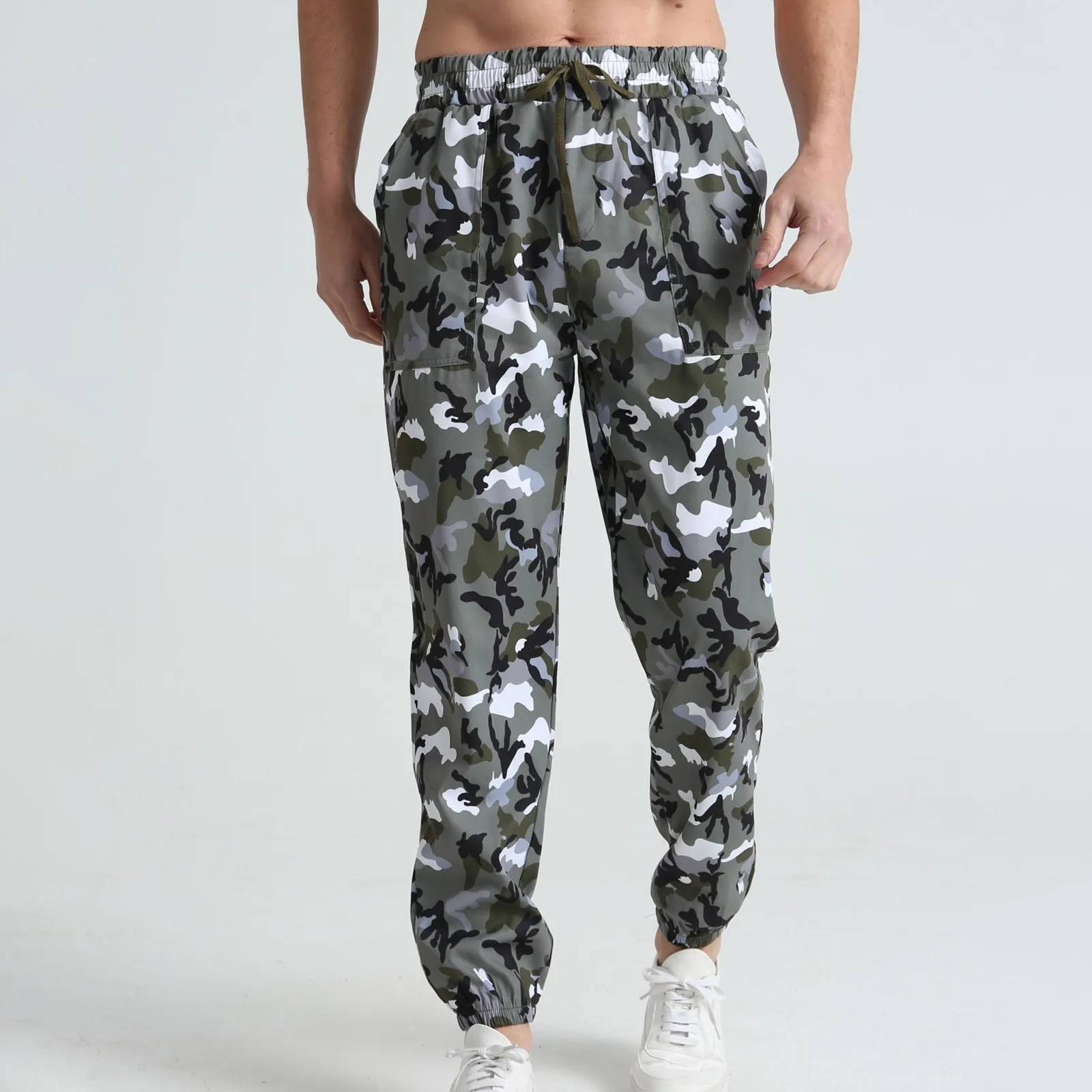 Men's High Waist Camouflage Cargo Pants