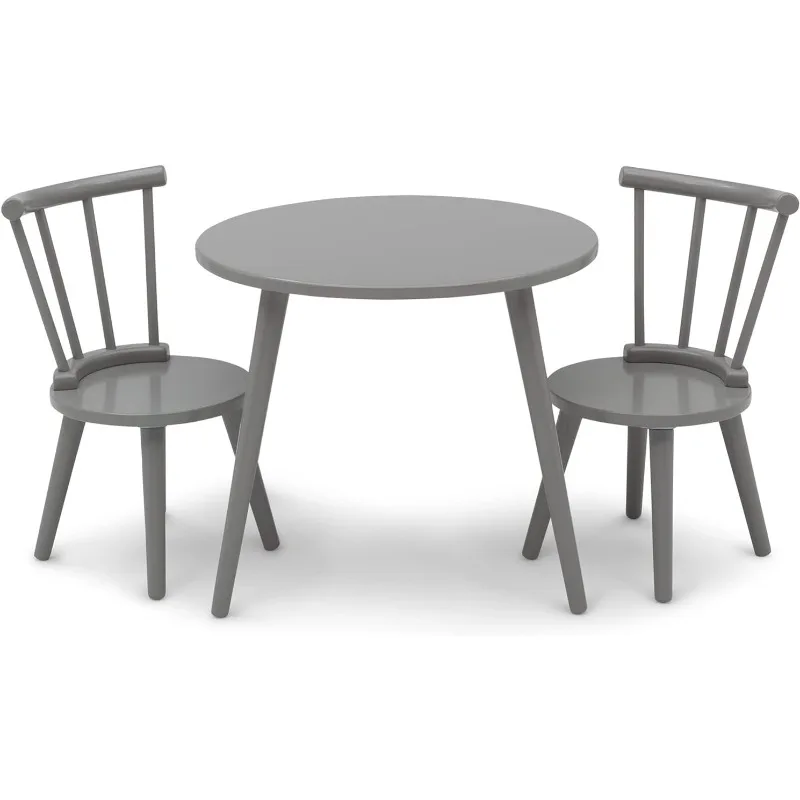 

Homestead Kids Table & 2 Chairs Set - Ideal for Arts & Crafts, Greenguard Gold Certified, Grey