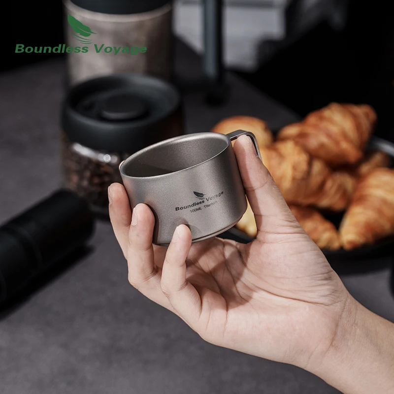 Boundless Voyage チタンマグカップ 二重構造 アウトドア用マグカップ