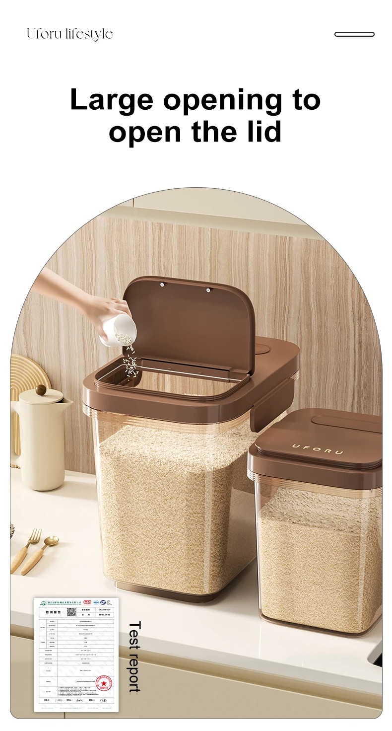 Fødevaregodkendt risbeholder med lufttæt forsegling_voghion.com