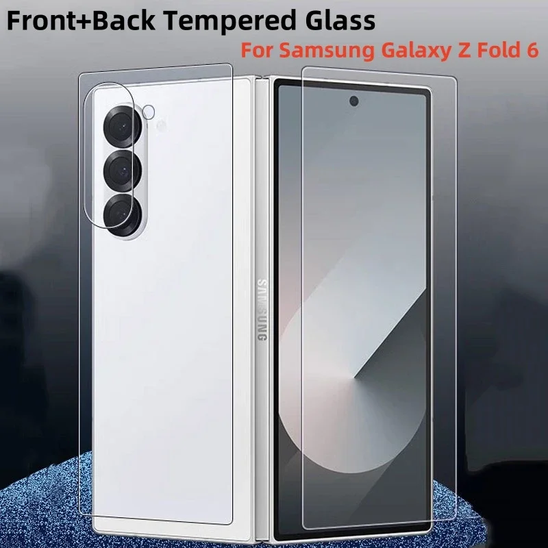 1–3 Stück vorne und hinten, 9H gehärtetes Glas für Samsung Galaxy Z Fold 7, 6, 5, 4, volle Abdeckung, klare HD-Displayschutzfolie, Z Fold 7-Glasfolie – Detail 1