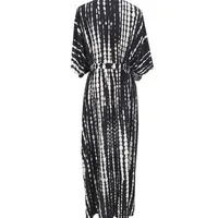 Women's Beach Cover Ups Open Front Tie Dye Maxi Cardigan Kimono Swimsuit with Belts Bathing Suit - Image 4