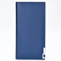 Wallet Long Bussiness Card Holder Hasp Wallet Aluminum Metal Credit Cross pattern Purse Checkbook Mini Card Wallet For Man 1