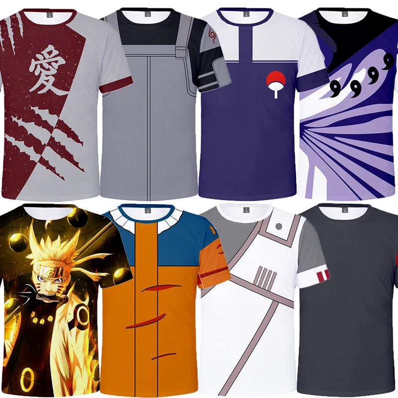 

Naruto Akatsuki Pain Uzumaki Naruto Summer T-shirt Tees Oversized Cosplay Sharingan Akatsuki Tops Men Personality Outerwear Tops