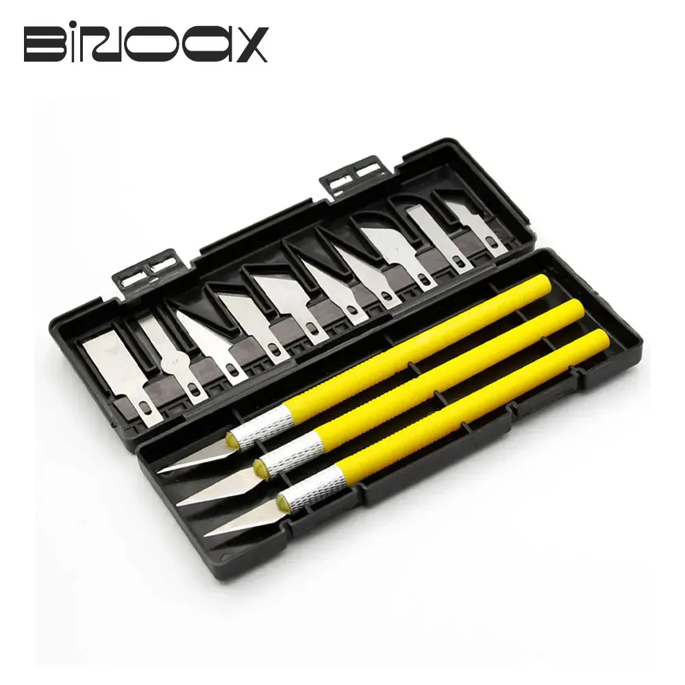 Binoax 13Pcs Exacto Style Hobby Knife w/Blades Set For Multi-Purpose Crafts Art Cutting Craft Knives