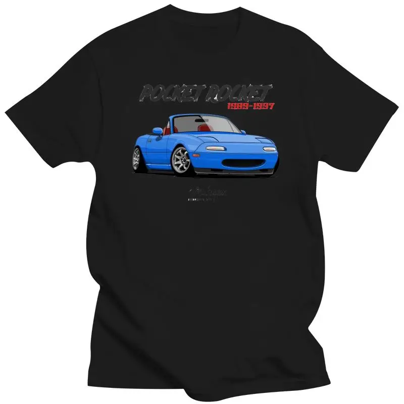 

Camiseta a la moda para hombre y mujer, camisa divertida con estampado personalizado Mx 5 Miata (azul)