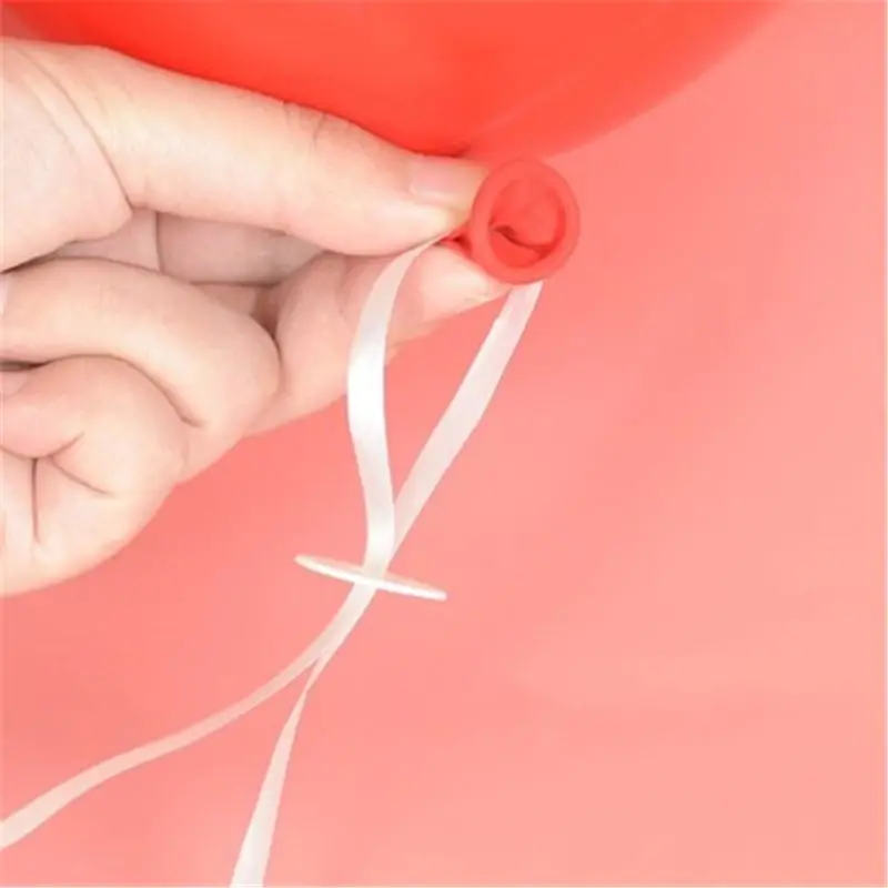 50Pcs Quick-Release Balloon Fasteners Balloon Tapes with Strap Premium Air Inflatable Balloon Closures Dropship