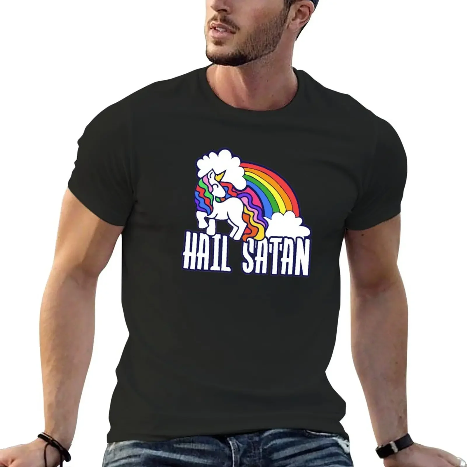 

Unicorn Rainbow Hail T-Shirt boys whites sublime mens t shirts