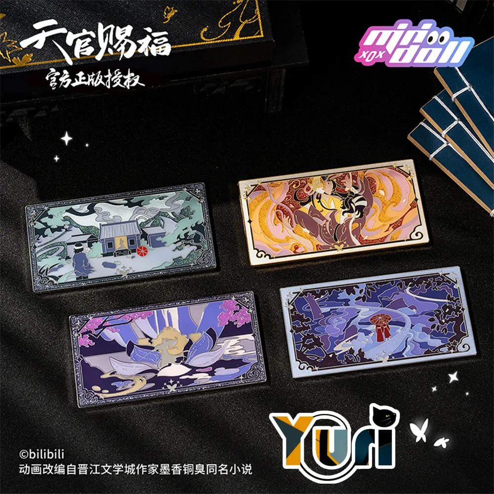 

Tian Guan Ci Fu TGCF Official Original Hua Cheng Demon King Xie Lian Drop Glue Ornaments Metal Display Cosplay Cute Blessing C