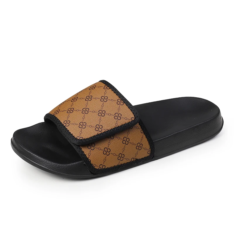 Slippers for men in summer, trendy and personalized for men's beach sandals. Korean version of one word anti slip outdoor sandal