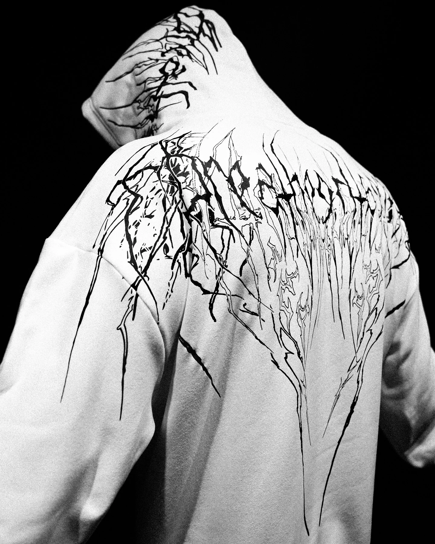 American Breathedivinity Sweatshirt Y2K Dark Style Fashion Trend Hoodie Connecting Hooded Shirt Harajuku Street Gothic Oversized 5