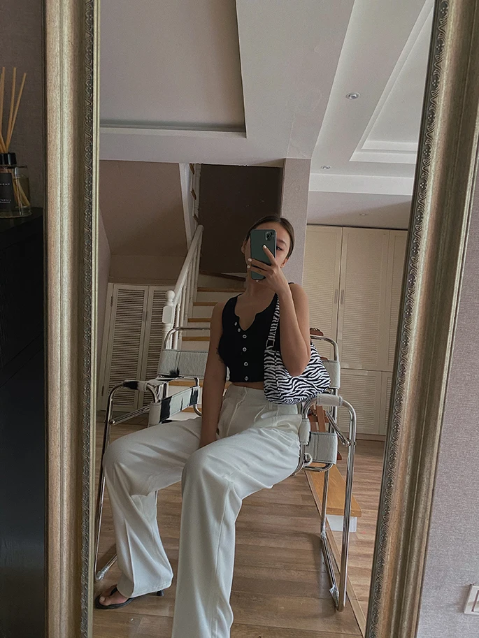 Spring New Office Lady High Quality Elegant Casual Fashion Wide Leg Women Female Pants Hot Sales