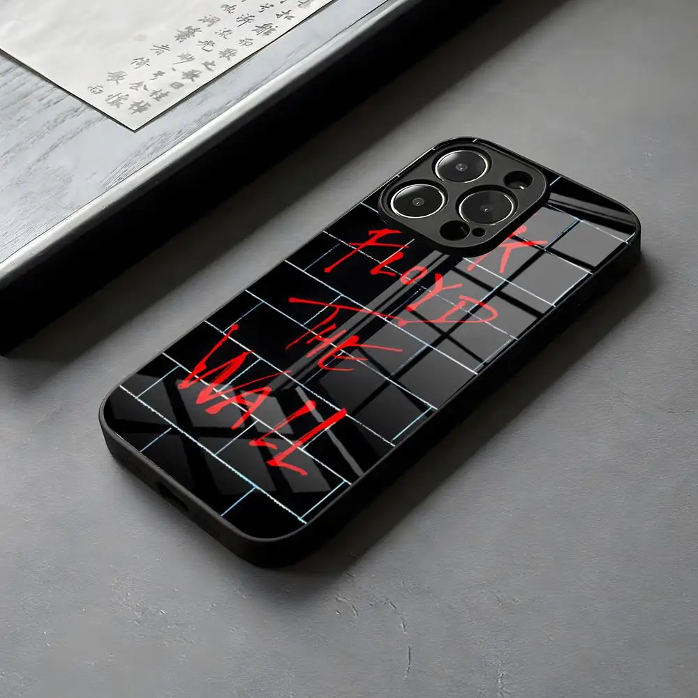 Pink Floyd Inspired Glass Phone Case - Eye-Catching Rock Band Design