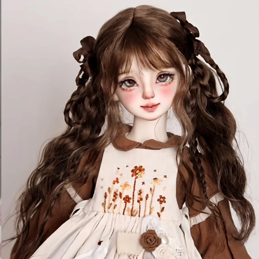 1/6BJD Perücke Pony Pferdeschwanz Lockige Weiche Mohair Perücke Zöpfe Geeignet für 30 cm DD SD Puppe Perücke Spielzeug Zubehör 6-7 Zoll Haar – Detail 4