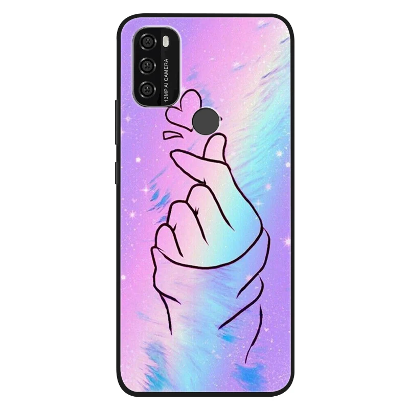 Silicone Cute Cats Painted Soft Black Cover