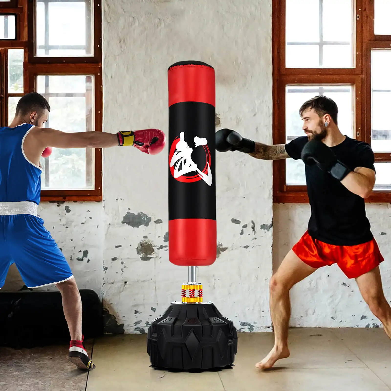 70" Freestanding Punching Bag w/ Fillable Base 12 Suction Cups & Shock Absorbers 4