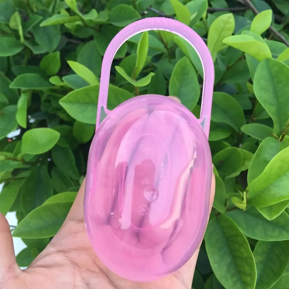 Baby Solid Pacifier Box Soother Container Holder Pacifier Box Travel Storage Case Safe Holder PP Plastic Size S pacifier holder plastic pacifier box