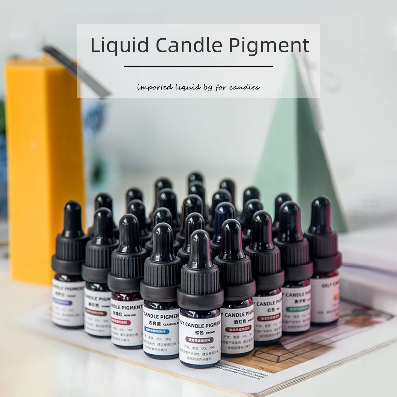 New Candle Pigment Liquid Pigment Soy Wax Coloring DIY Hand-made Dye 5ML  Pack Multiple Colors Free To Choose Easy To Color