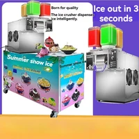 Machine à glace en flocons multi-barils, célèbre sur internet, automatique, pour stand commercial mobile, avec broyeur souple pliable 1