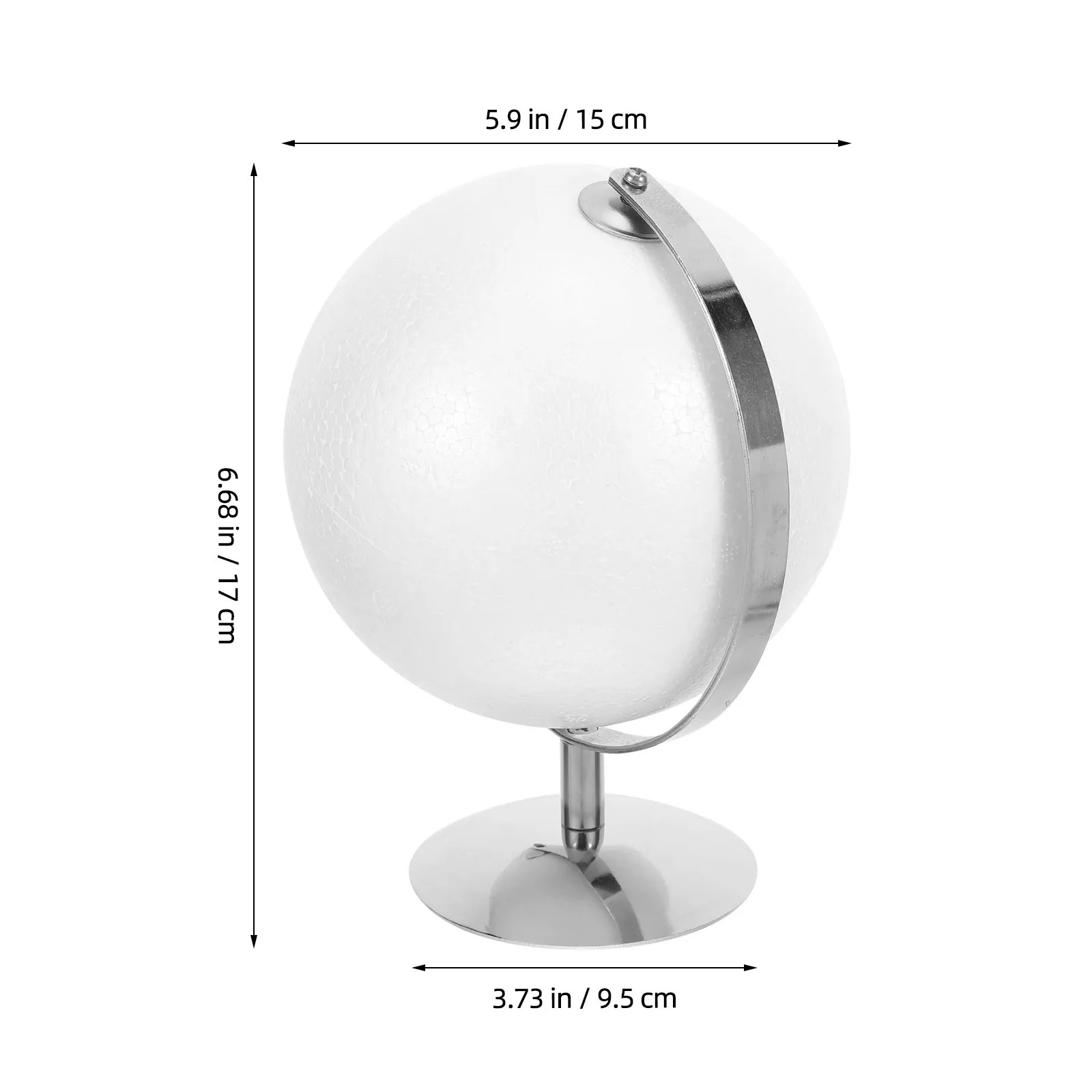 1세트 지리학 학습용 지구본 키트, 직접 그림을 그리는 15cm 공 모양 철제 스탠드 DIY 지구본 키트, 학교 학습용 탁상 공예품