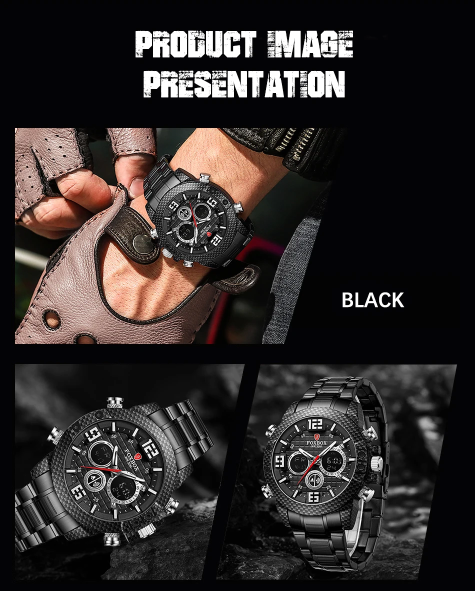 LIGE Men Watch Top Luxury Brand Sport Quartz Watches Carbon Fiber Case Man Digital Wristwatch Chronograph 3Bar Waterproof Colck