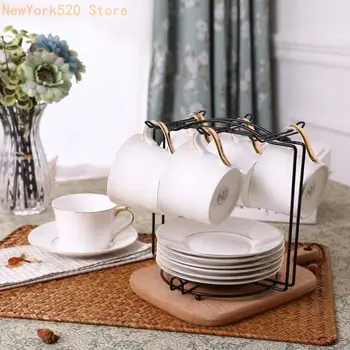 Scolapiatti da cucina Tazza da caffè Portapiatti in vetro Supporto per piatti Organizzatore stoccaggio Mensola sospesa N84C