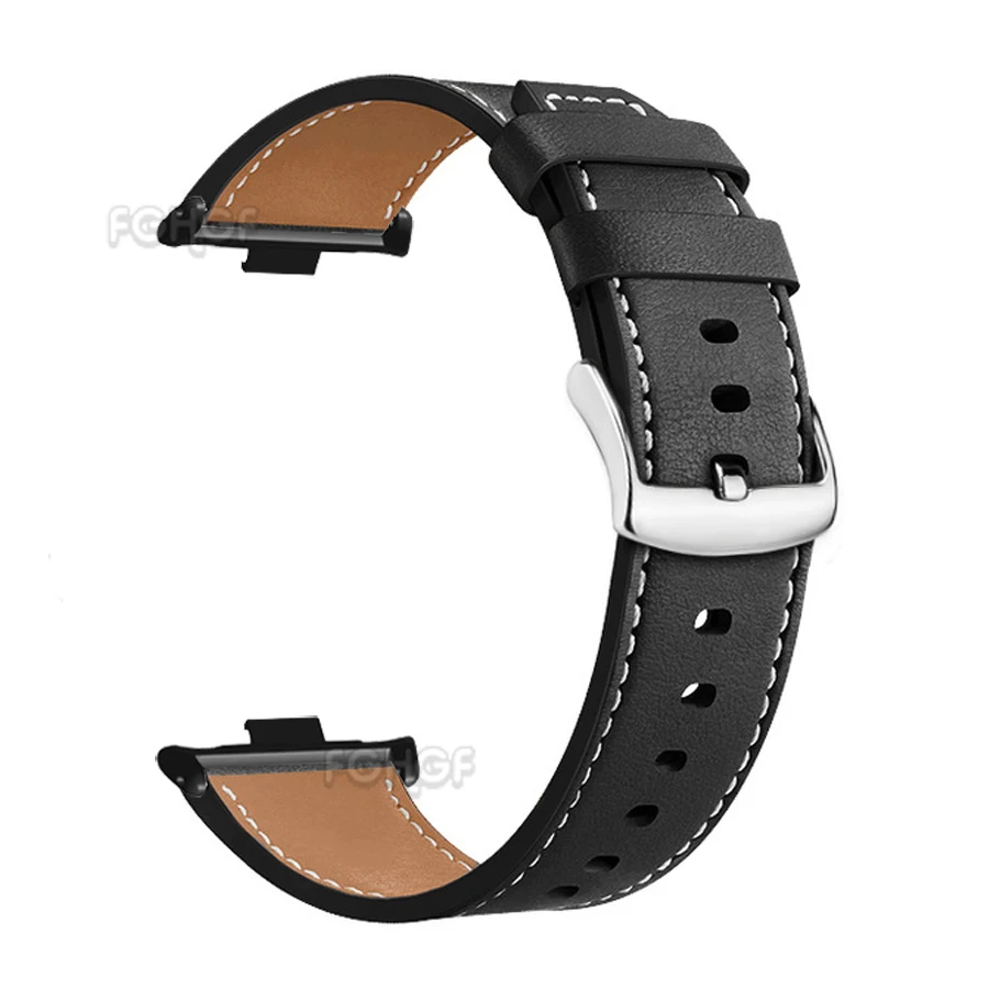 Premium Leather Wristband Bracelet - Stylish Replacement Strap Compatible with Smart Watches