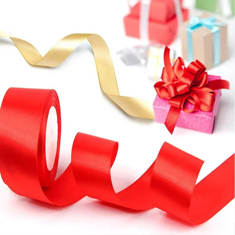 4cm Ribbon Roll Satin Ribbon Satin for Bows Party Wrapping Belt Fabric Tape for Crafts Gift DIY Apparel Sewing DD002