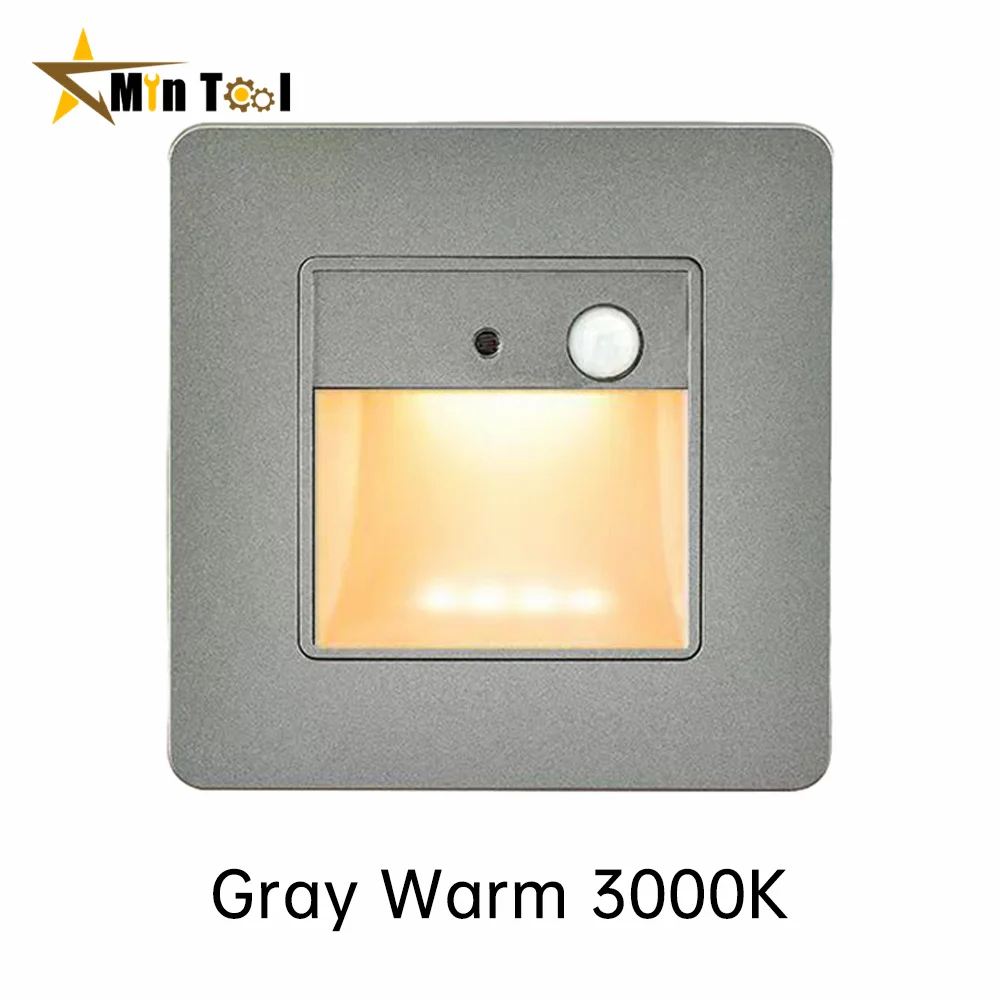 AC110V-240V PIR Motion Detector Sensor Led Stair Light Round Square Wall Corner Lamp Step Stairway Intelligent Night Lighting motion sensor light led light