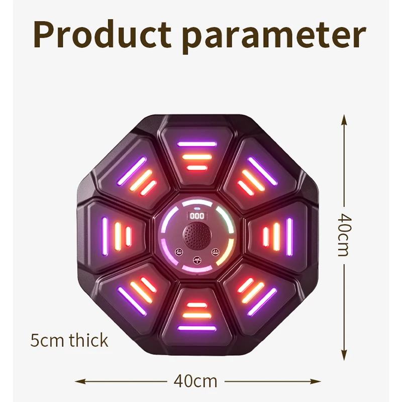 Music Boxing Toys Music Boxing Machine BT Smart Sports Fitness Muay Thai Wall Target Reaction Trainer Sandbag for Men Women Child