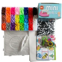 Perler Beads Kit 5mm/2.6mm Hama beads Whole Set with Pegboard and Iron 3D Puzzle DIY Toy Kids Creative Handmade Craft Toy Gift 2