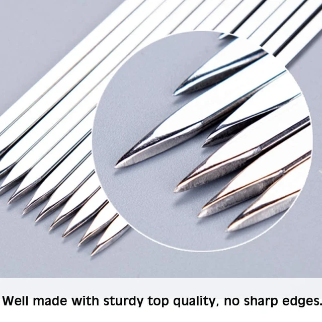 Újrafelhasználható Barbecue Nyárs Rozsdamentes Acél Grillnyílások Tárolócső Shish Kebab Kemping Lapos Grilles Villák Konyha Kültéri Grillező Szerszám - Image 4