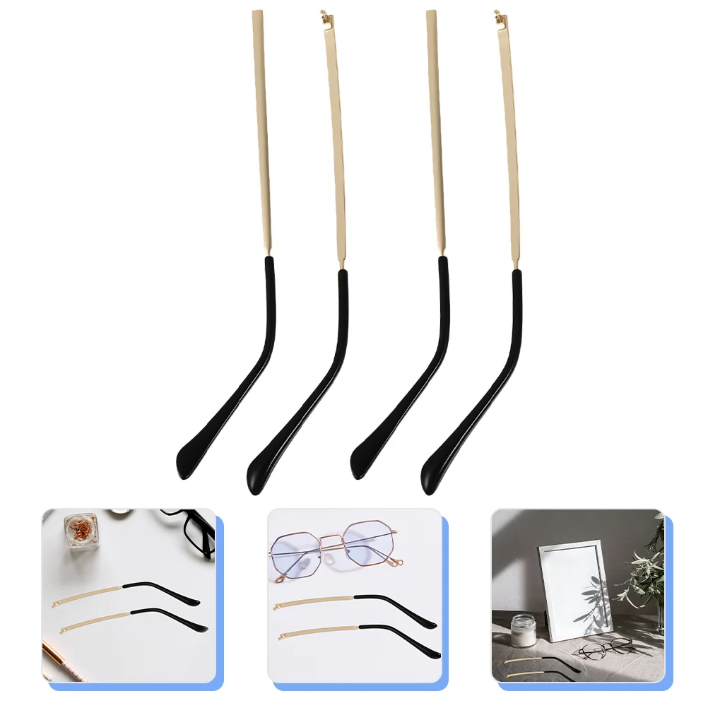 

2 Pairs Spectacle Legs Metal Eyeglasses Replacement Temple Arm for Sunglasses Suite Arms and Women