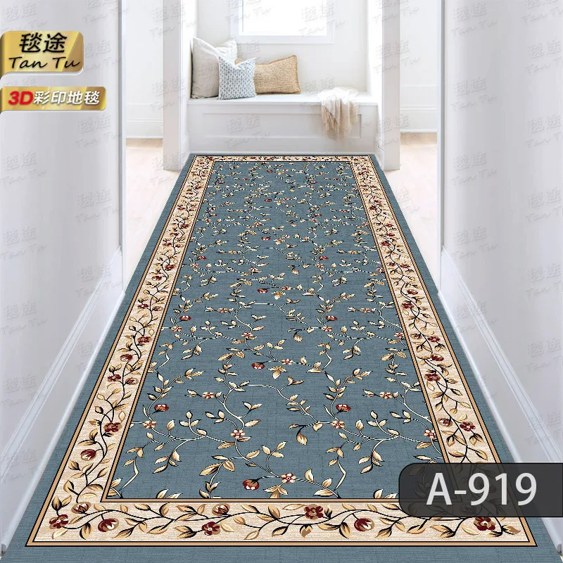 Moderner Flur Runner Teppich Schwarz/Gold | Lange Teppiche Läufer 1-6m Länge