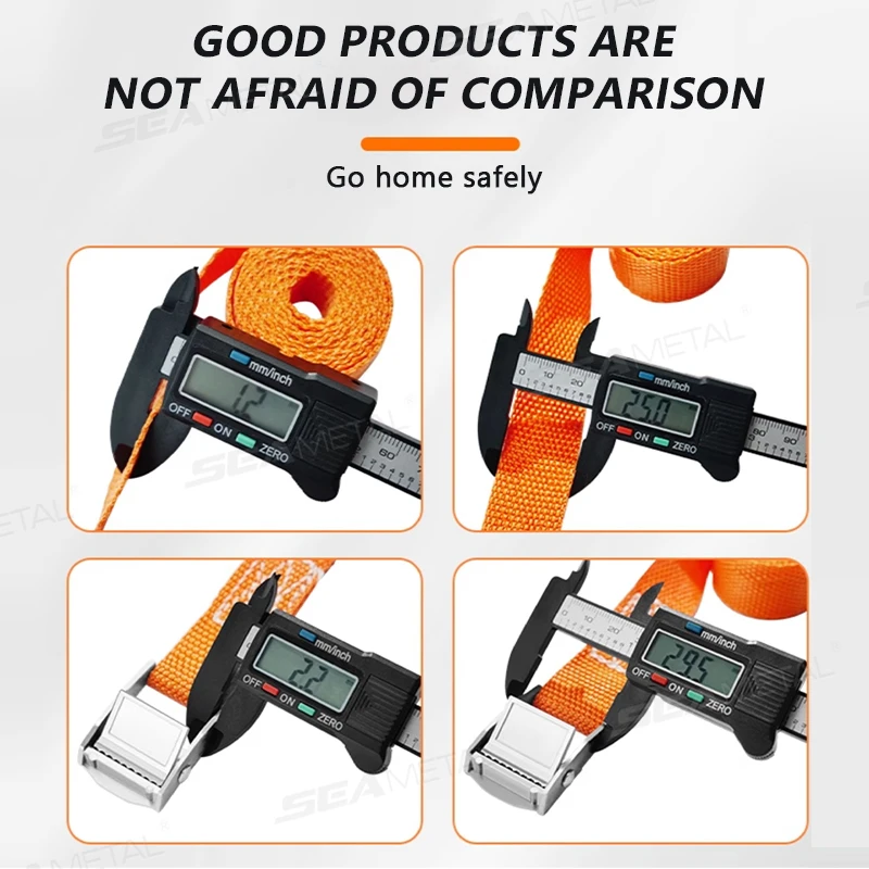 Nylon Cargo Tie Down Straps with Buckle for Car Motorcycle