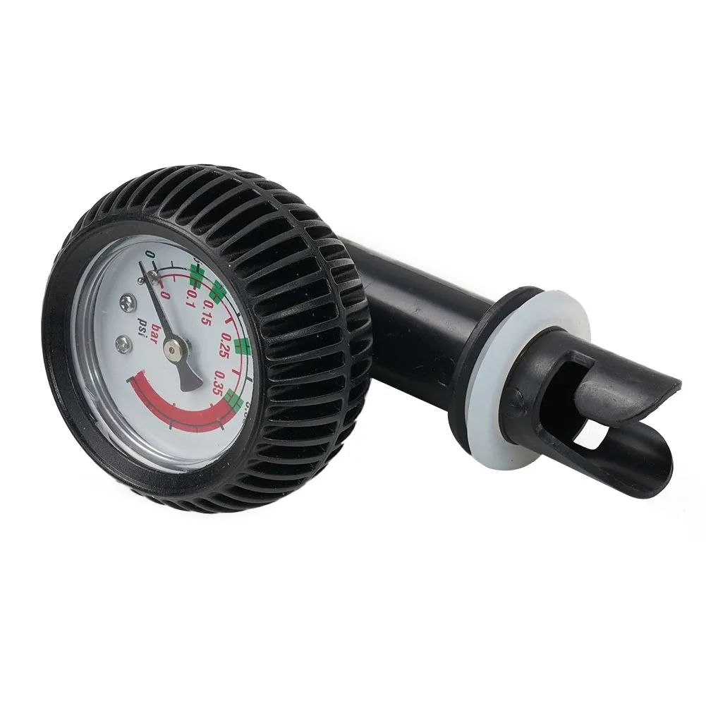 

Nice Portable Pratical High Quality Hot Air Pressure Gauge 1PC Barometer Black Boat Kayak Inflatable PVC + Metal