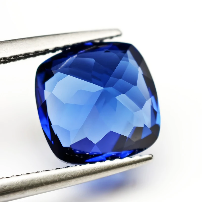 Top Royal Blue Lab Grown Sapphire Gemstone SQ Cushion Shape Synthetic Sapphire Gems Loose Stone With AGL Certificate