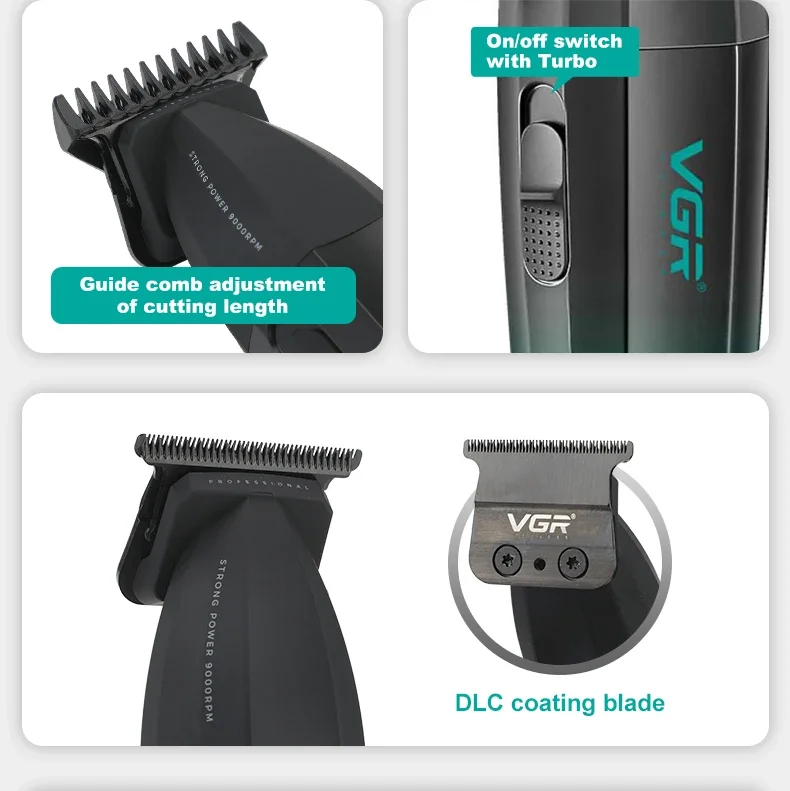 VGR V-906 LED Display Hair Clipper