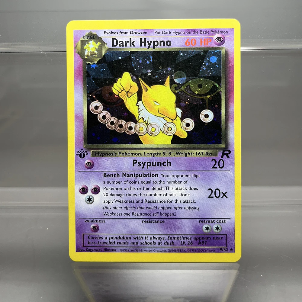 PKM Team Rocket/Base Set/Gym Heroes Folie PROXY Karten Chansey Dark Charizard Gyarados PTCG Game Collection Karten Spiel Spielzeug – Detail 19