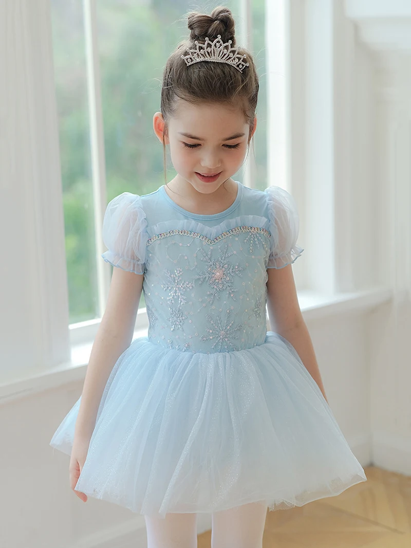 

Children Fairy Dancer Dress Kids Girls Mesh Tutu Ballet Dance Costume Open Crotch Stage Gymnastics Leotard Ballerina Dancewear