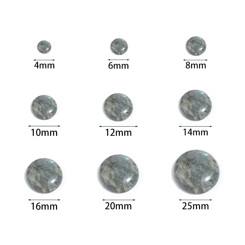 Natural Stone Beads 5-10Pcs/Lot Loose Beads Round Flat Base Cabochon for DIY Crafts Ornament Decoration Handmade Accessories stone beads
