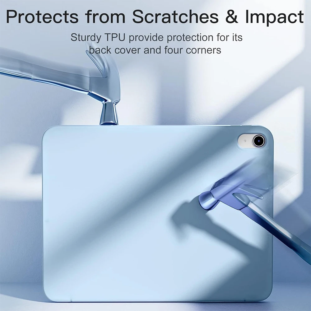 Premium Tri-Fold PU Leather Magnetic Flip Stand Cover with Auto Sleep/Wake Feature