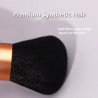 Outil de beauté de pinceau de maquillage-1 pièces fond de teint, Blush, correcteur, Contour, point culminant, pinceau de joue pour mélanger, dessus rond coudé 1