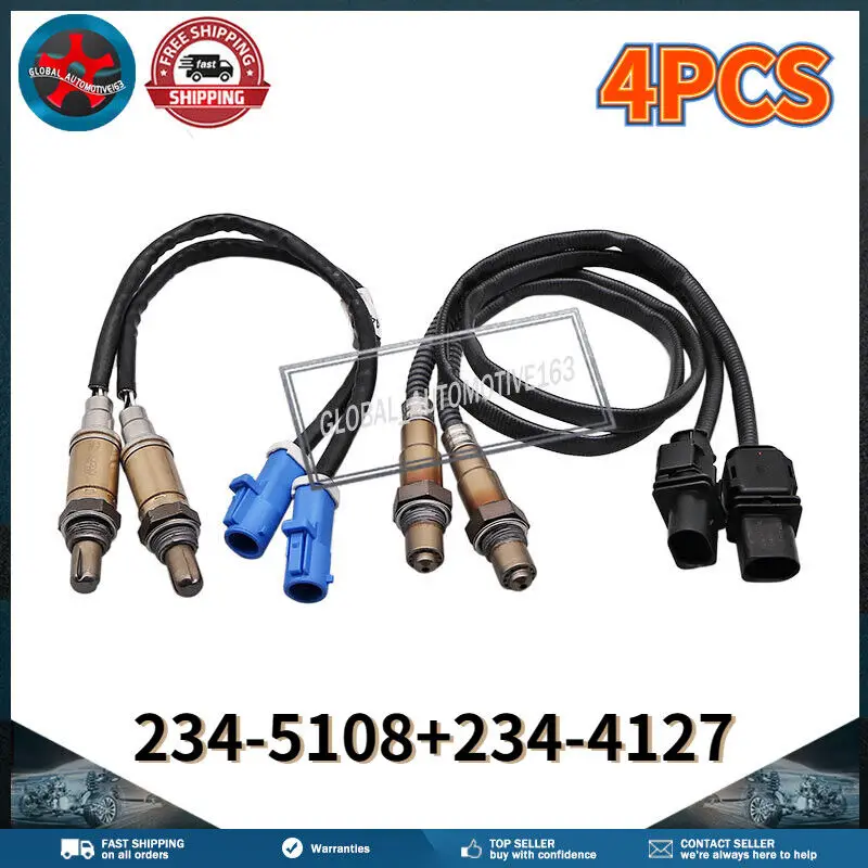 

(4) For Ford F-150 Lambda Oxygen Sensor Upstream & Downstream 234-5108+234-4127