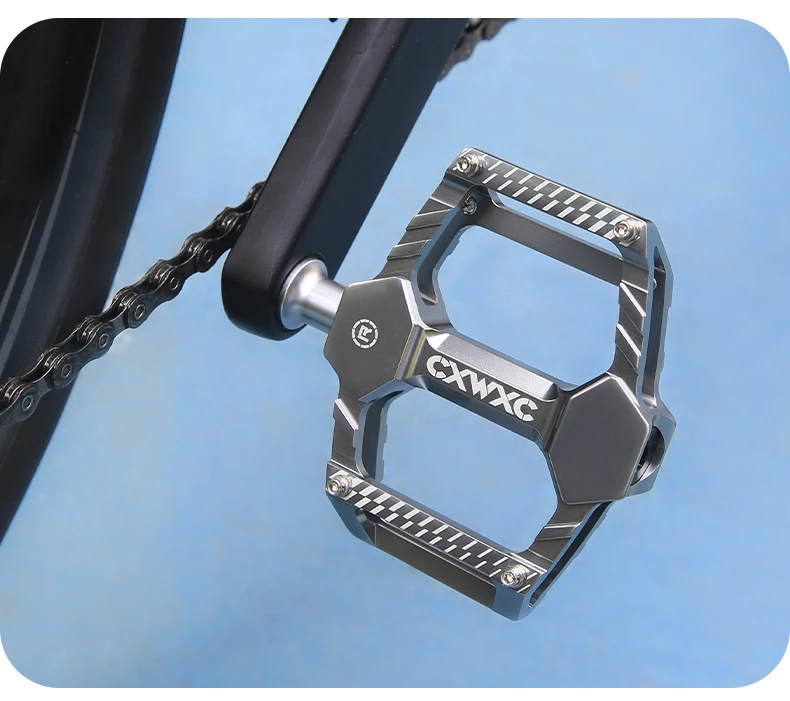 CXWXC Fahrradpedale aus Aluminium, rutschfest, für MTB und Rennräder, ultraleicht, versiegelt, 3 Lager, einteilig, verzinkt – Detail 13