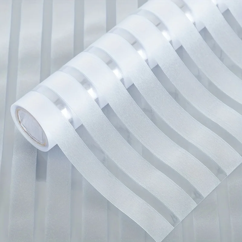 Window Film Frosted Window Film Privacy Film for Glass Windows Stripe Patterns Window Frosting Self-Adhesive Glass for Home Office